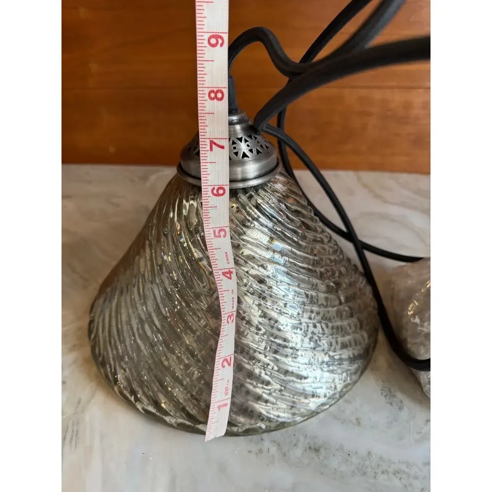Pottery Barn Eiza Antique Mercury Glass Pendant